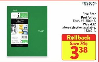 Walmart Five Star Portfolios offer