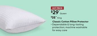 Sleep Country Classic cotton pillow protector offer