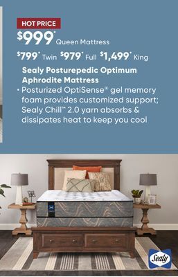 Sleep Country Sealy posturepedic optimum aphrodite mattress offer