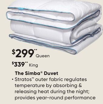 Sleep Country The simba® duvet offer