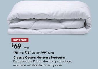 Sleep Country Classic cotton mattress protector offer