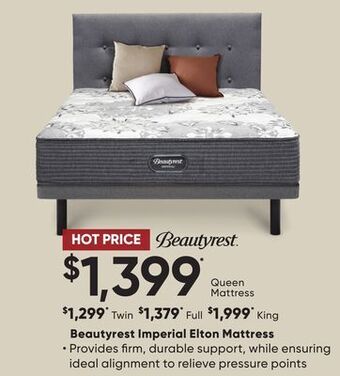 Sleep Country Beautyrest imperial elton mattress offer