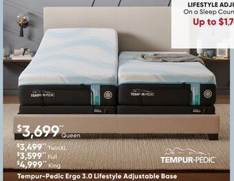 Sleep Country Tempur-pedic ergo 3.0 lifestyle adjustable base offer