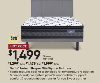 Sleep Country Serta perfect sleeper elite wynter mattress offer