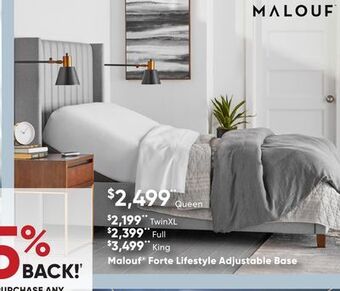 Sleep Country Malouf® forte lifestyle adjustable base offer