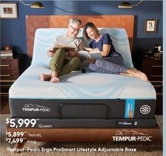 Sleep Country Tempur-pedic ergo prosmart lifestyle adjustable base offer