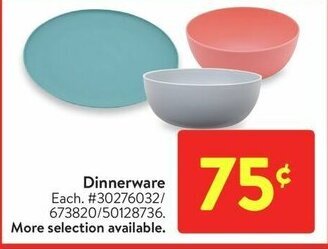 Walmart Dinnerware offer