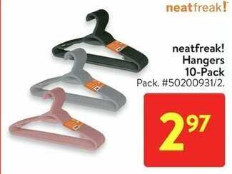 Walmart neatfreak! Hangers offer
