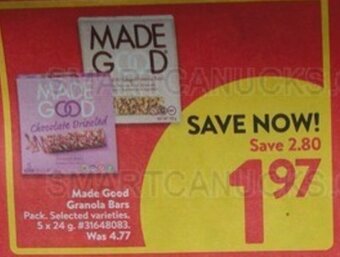 Walmart Made Good Granola Bars offer