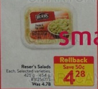 Walmart Reser's Salads offer