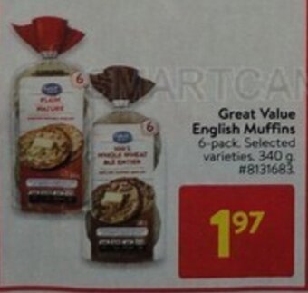 Walmart Great Value English Muffins offer