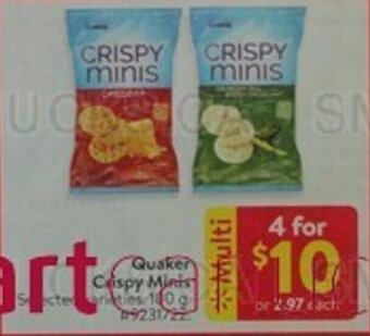 Walmart Quaker Crispy Minis offer