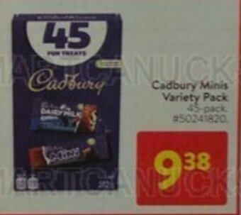 Walmart Cadbury Minis Variety Pack offer
