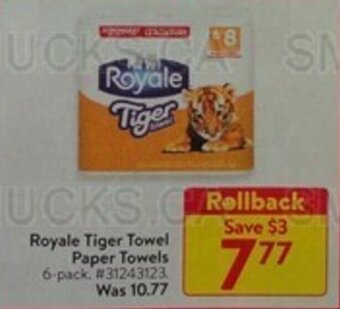 Walmart Royale Tiger Towel Paper Towels offer