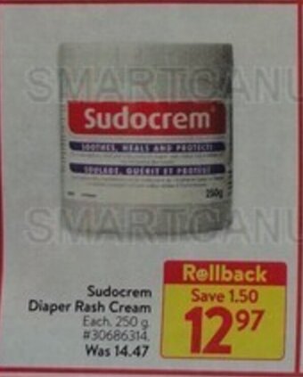 Walmart Sudocrem Diaper Rash Cream offer