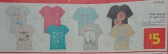 Walmart Kids' George Graphic Tees offer