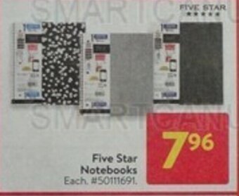 Walmart Five Star Notebooks offer