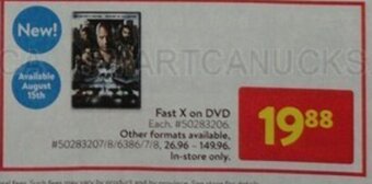 Walmart Fast X on DVD offer