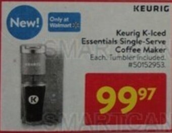 Walmart Keurig K-Iced Essentials Single-Serve Coffee Maker offer