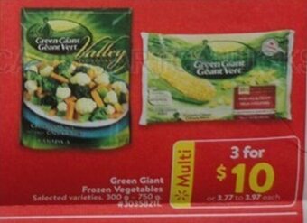 Walmart Green Giant Frozen Vegetables offer