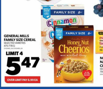 Real Canadian Superstore GENERAL MILLS FAMILY SIZE CEREAL offer