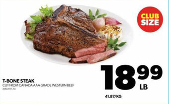 Real Canadian Superstore T-BONE STEAK offer