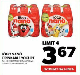 Real Canadian Superstore IÖGO NANÖ DRINKABLE YOGURT offer
