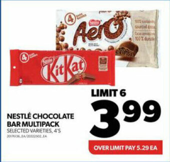Real Canadian Superstore NESTLÉ CHOCOLATE BAR MULTIPACK, 4'S offer