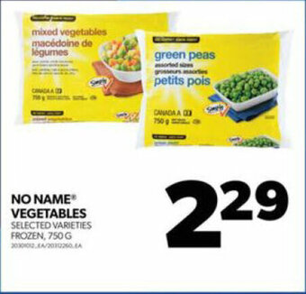 Real Canadian Superstore NO NAME VEGETABLES, 750 G offer