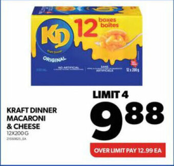 Real Canadian Superstore KRAFT DINNER MACARONI & CHEESE 12 x 200 G LIMIT 4 offer