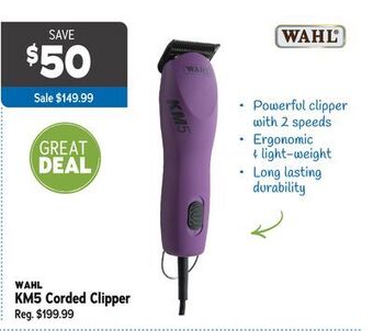 Ren’s Pets Depot Wahl km5 corded clipper offer