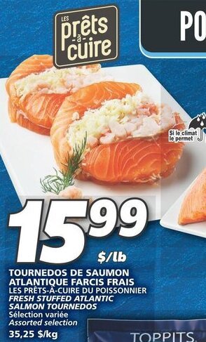 IGA FRESH STUFFED ATLANTIC SALMON TOURNEDOS offer