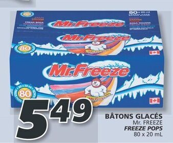 IGA Mr. FREEZE FREEZE POPS 80 x 20 mL offer