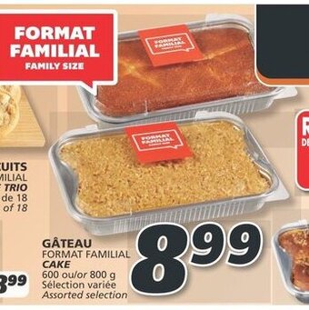 IGA FORMAT FAMILIAL CAKE 600 or 800 g offer
