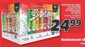 IGA SUBLIME SELTZER ALCOHOLIC MALT BEVERAGE 12 x 355 mL offer