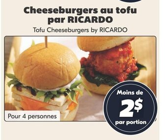 IGA RICARDO Tofu Cheeseburgers offer