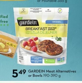Sobeys GARDEIN Meat Alternatives or Bowls 190-390 g offer