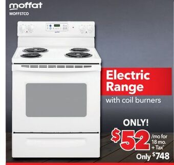 Surplus Furniture White 30 electric range with coil burners offer