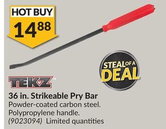 Princess Auto 36 in. strikeable pry bar offer