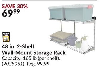 Princess Auto 48 in. 2-shelf wall-mount storage rack offer