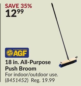 Princess Auto 18 in. all-purpose push broom offer