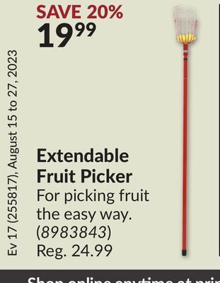 Princess Auto Extendable fruit picker for picking offer
