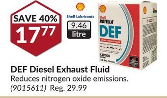 Princess Auto Def diesel exhaust fluid offer