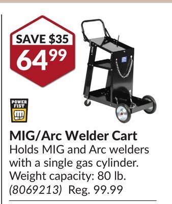 Princess Auto Mig/arc welder cart offer