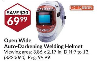 Princess Auto Open wide auto-darkening welding helmet offer