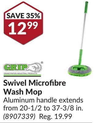 Princess Auto Swivel microfibre wash mop offer