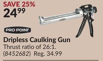 Princess Auto Dripless caulking gun offer