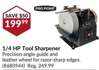 Princess Auto 1/4 hp tool sharpener offer