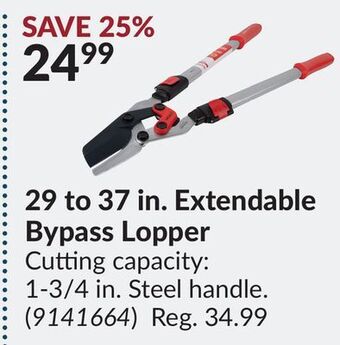 Princess Auto Extendable bypass lopper offer