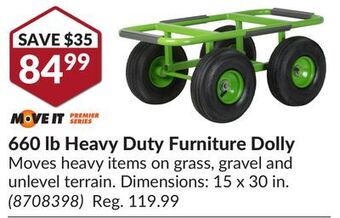 Princess Auto 660 lb heavy duty furniture dolly offer